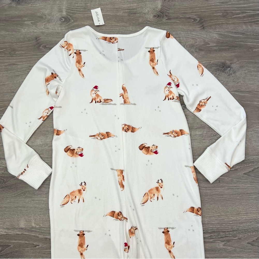 Gilly Hicks Dreamworthy Soft Jumpsuit Christmas Foxes White size Small - Picture 4 of 15